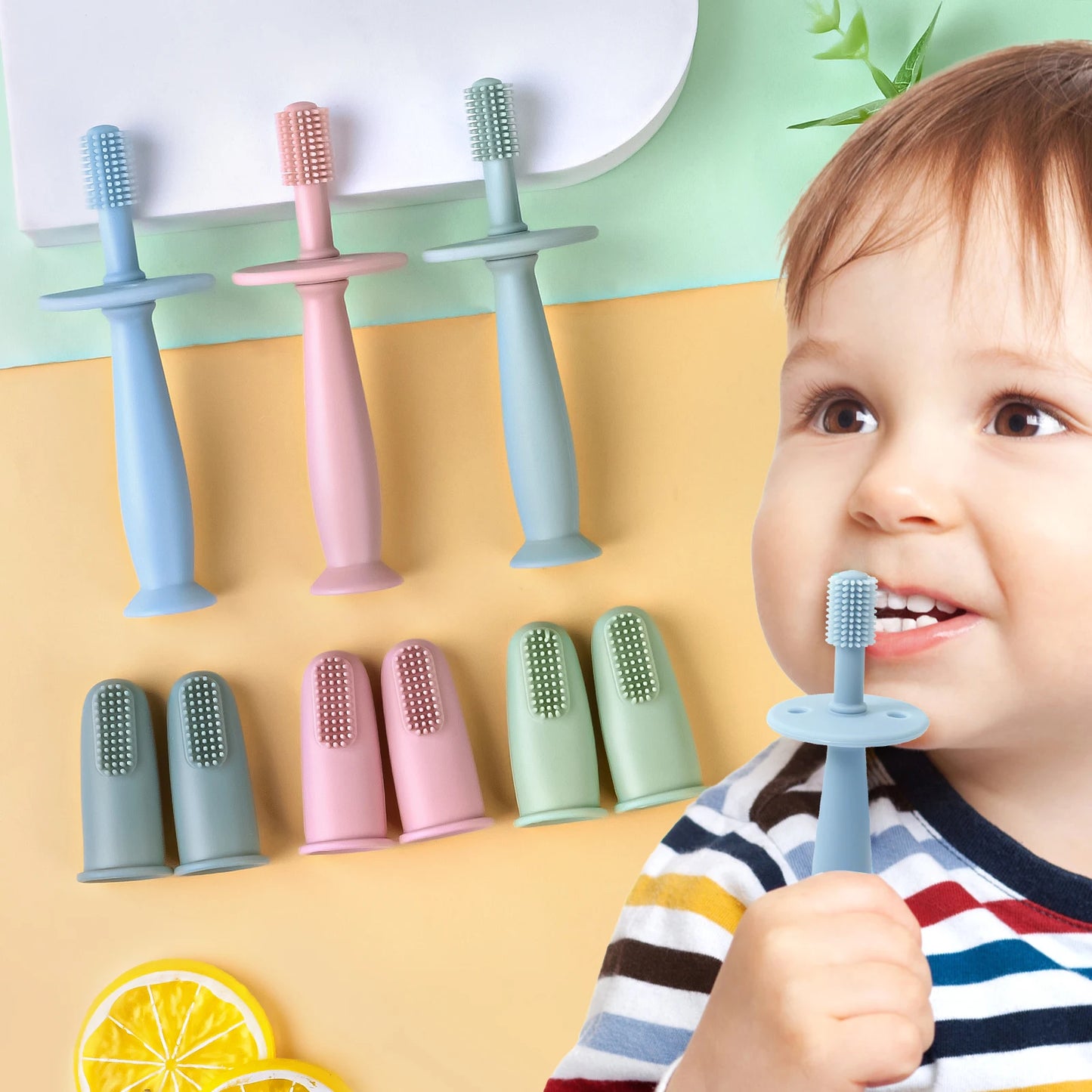 3-Piece Baby Finger Toothbrush Set