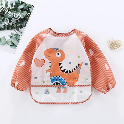 Waterproof Long-Sleeve Baby Bib Apron