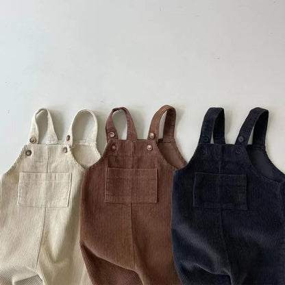 Corduroy Suspender Romper