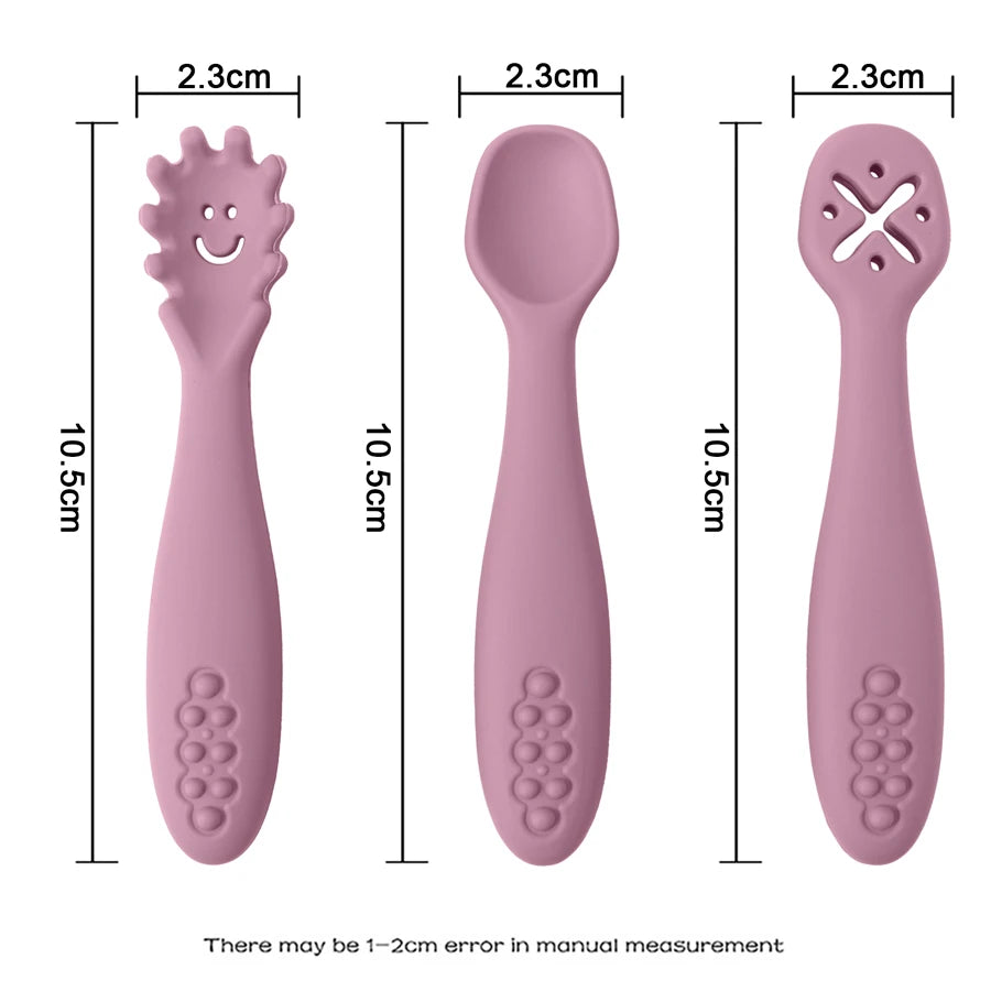 3PCS Baby Learning Spoons Set