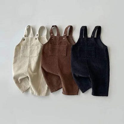 Corduroy Suspender Romper