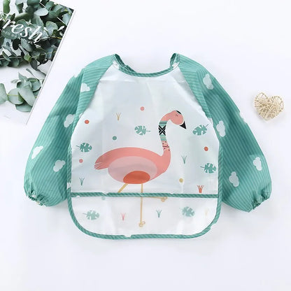 Waterproof Long-Sleeve Baby Bib Apron