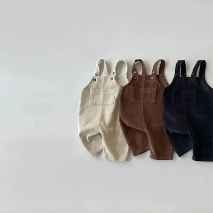 Corduroy Suspender Romper