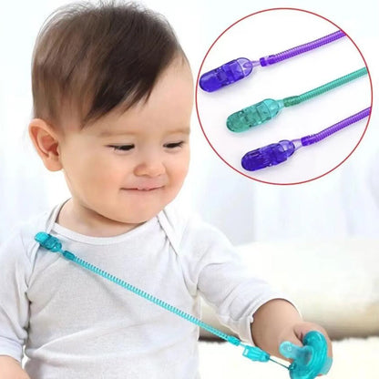 Silicone Round Pacifier with Teether Chain