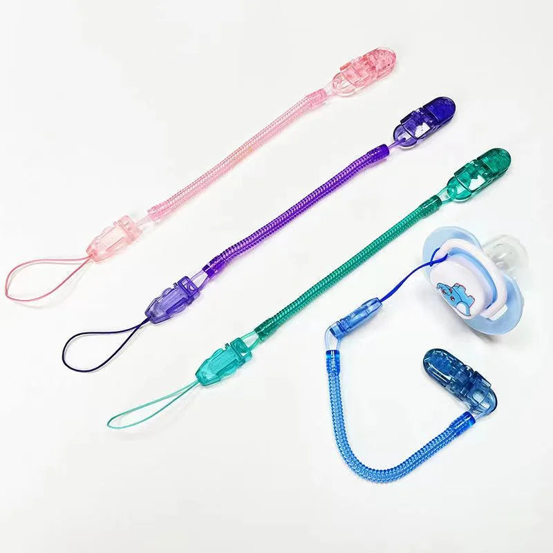 Silicone Round Pacifier with Teether Chain